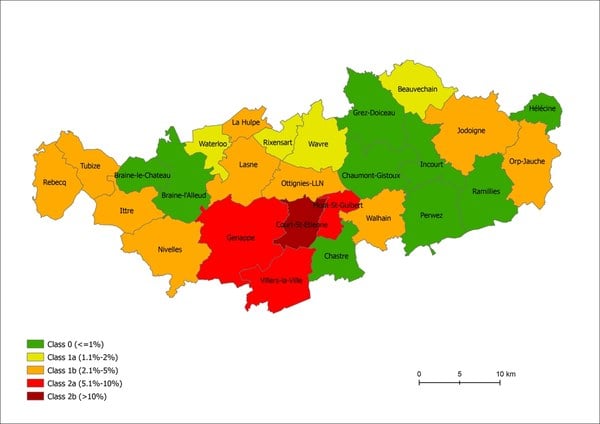 carte radon resutats